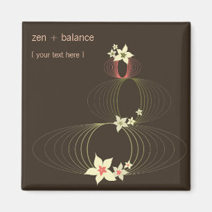 Rosa Plumeria Frangipani Flowers Chic Ikebana Zen Magnet