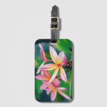 Rosa Plumeria Luggage Tag