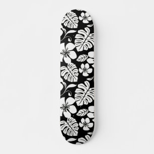 ROSA PLUMERIA (SVART) MINI SKATEBOARD BRÄDA 18,5 CM