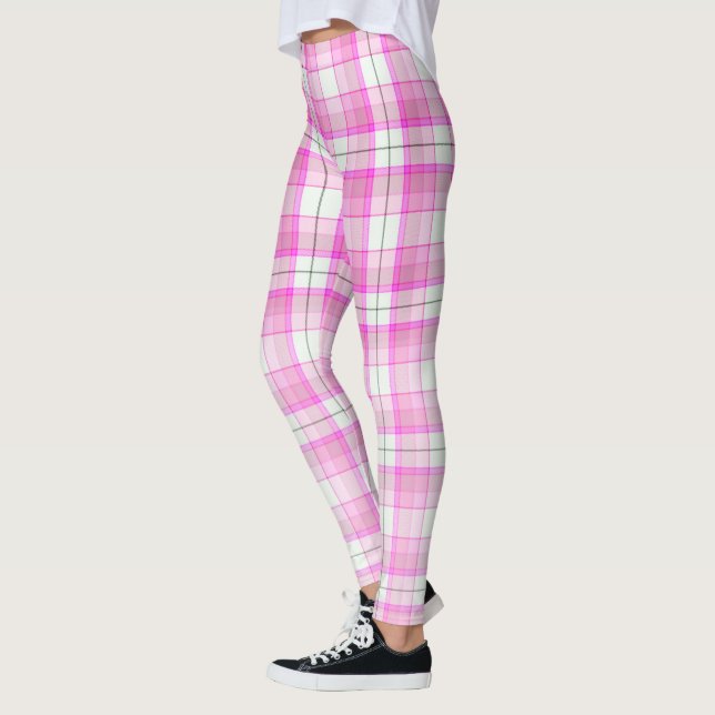 Rosa PMönster Leggings (Vänster)