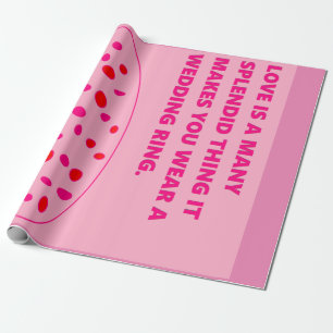 rosa poems kärlek är ett utmärkt sak bröllop ring presentpapper