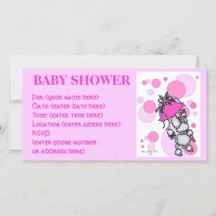 Rosa Polk a Dot Pudel Baby Shower