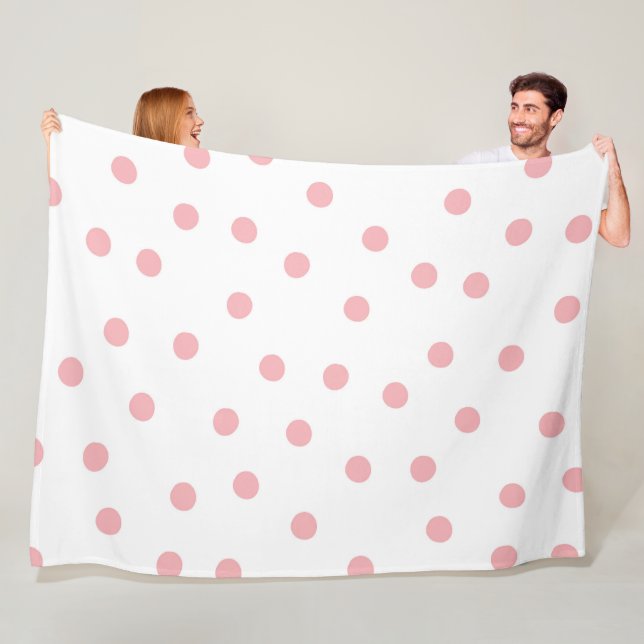 Rosa Polka Delight Fleecefilt (På plats)