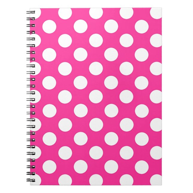 Rosa Polka Dot Anteckningsbok (Framsidan)