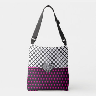 Rosa Polka Dot Axelväska