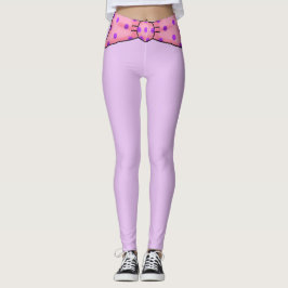 Rosa Polka Dot Bow Waistband Leggings
