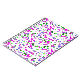 Rosa Polka Dot Confetti Anteckningsbok Med Spiral