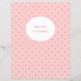 Rosa Polka Dot Divider - Baby Photo Album Insert