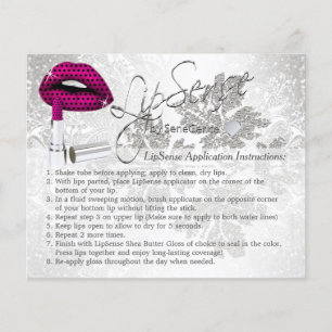 Rosa Polka Dot Läppar Instruction Flyer