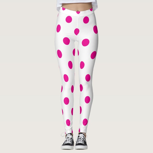 Rosa Polka Dot Leggings (Framsida)