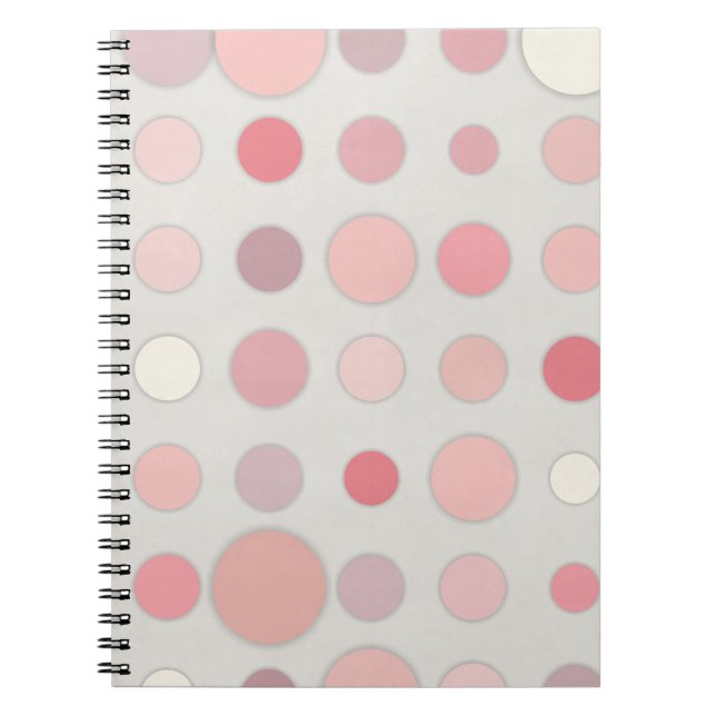  Rosa Polka Dot Mönster Art Anteckningsbok (Framsidan)