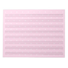 Rosa Polka Dot Music Manuscript Papprare 8-stränga