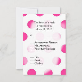 Rosa Polka Dot-OSA med Entree Choices OSA Kort