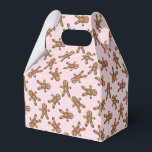 Rosa Polka Dot Pepparkaksgubbe jul Cookie Presentaskar<br><div class="desc">Rosa Polka Dot-Pepparkaksgubbe-favoritruta för julcookie</div>