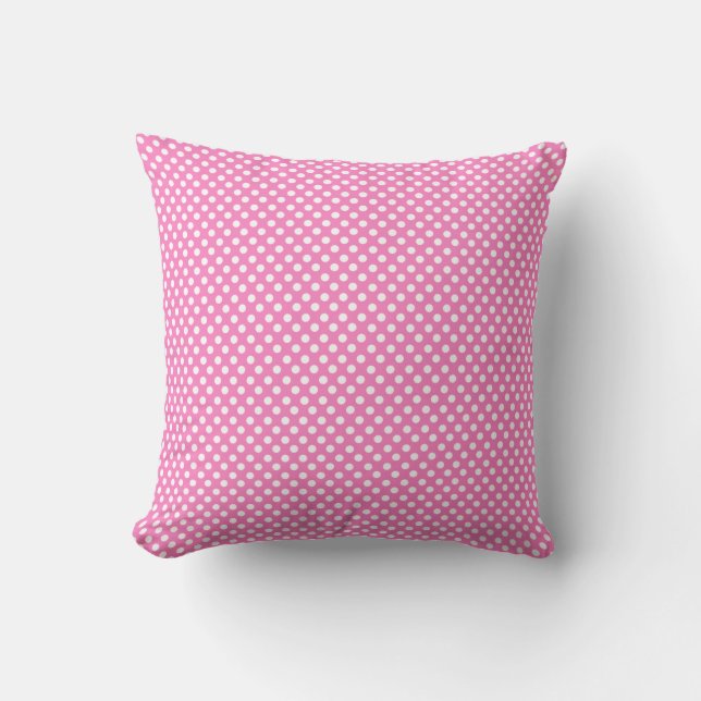 Rosa Polka Dot Pillow Kudde (Framsida)