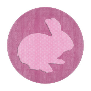 Rosa Polka Dot Silhouette Bunny