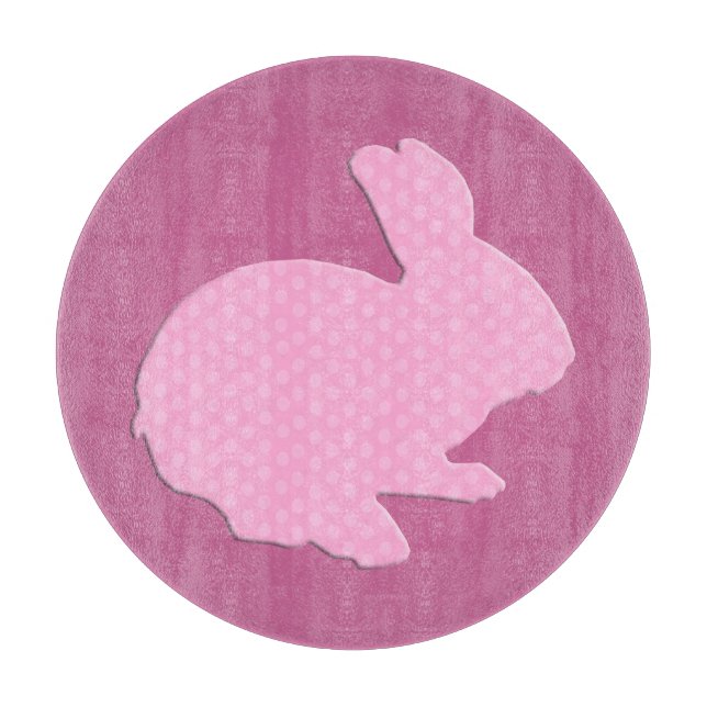Rosa Polka Dot Silhouette Bunny (Framsidan)