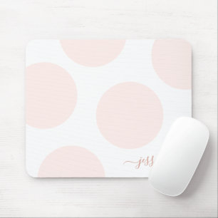 Rosa Polka Dot Simple Personlig Musmatta