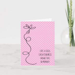 Rosa Polka Dot Tack Kort