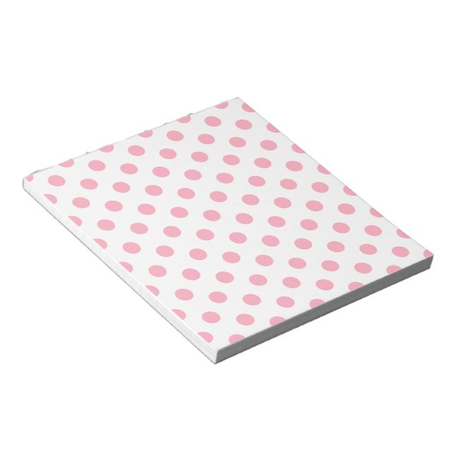 Rosa Polka dots Anteckningsblock (Vinklad)