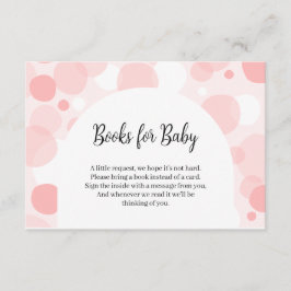 Rosa Polka dots Arch Baby Shower Bokar för Baby Tilläggskort