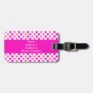 Rosa Polka dots Bagagebricka