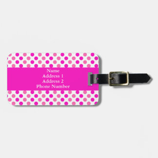 Rosa Polka dots Bagagebricka