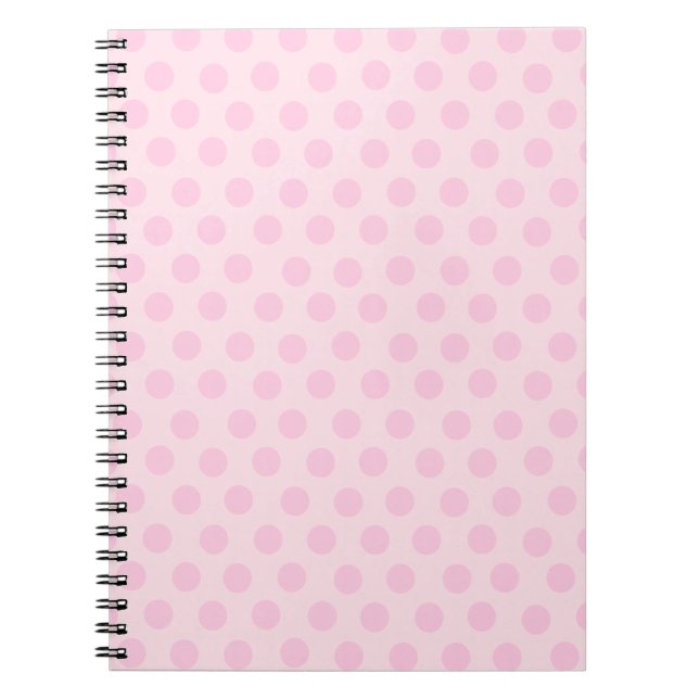 Rosa Polka dots bärbar dator Anteckningsbok Med Spiral (Framsidan)