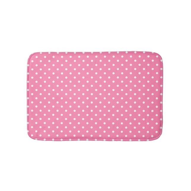 Rosa Polka dots Bath Mat Badrumsmatta (Framsidan)