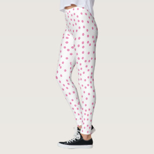 Rosa Polka dots Cute & Preppy Leggings