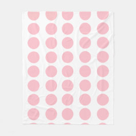 Rosa Polka dots Design Fleecefilt