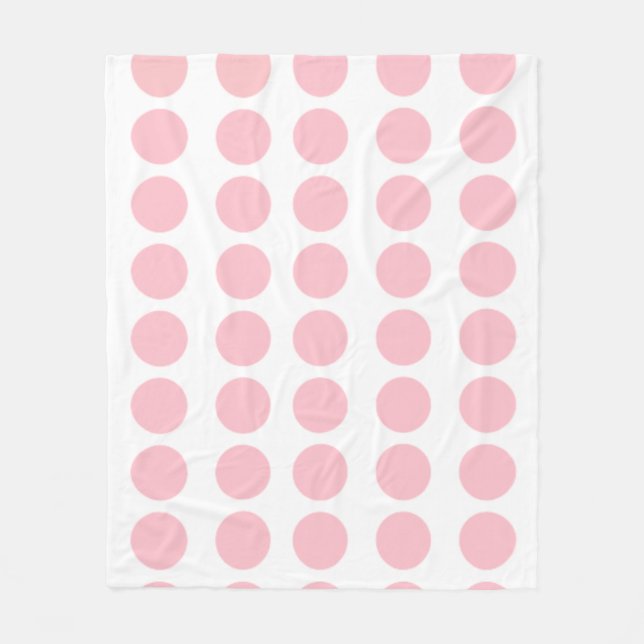 Rosa Polka dots Design Fleecefilt (Framsidan)