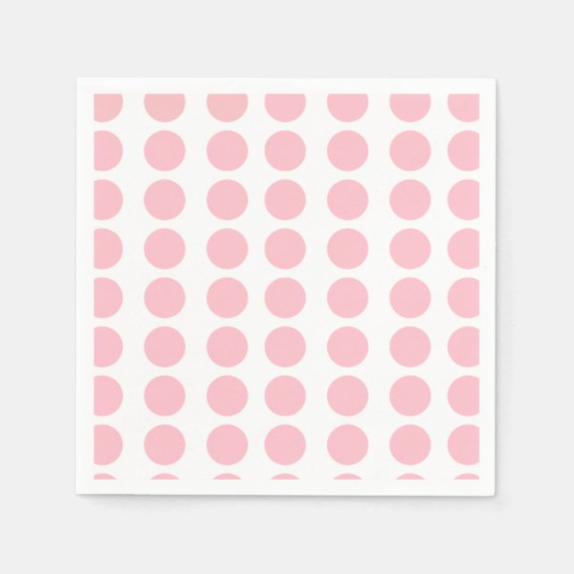 Rosa Polka dots Design Pappersservett (Framsidan)