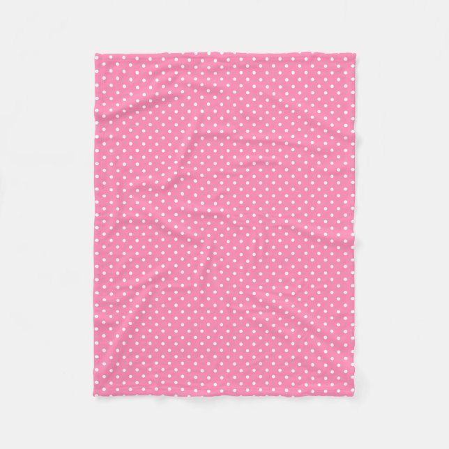 Rosa Polka dots Fleece Blanket (Framsidan)