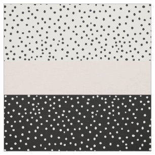 Rosa polka dots för vitsvartvattenfärg tyg