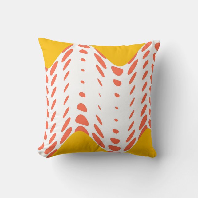 Rosa Polka dots Funky Abstrakt Konsdesign - fyllni Kudde (Framsida)