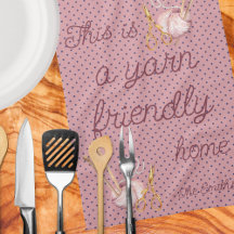 Rosa polka dots garn i eget hem