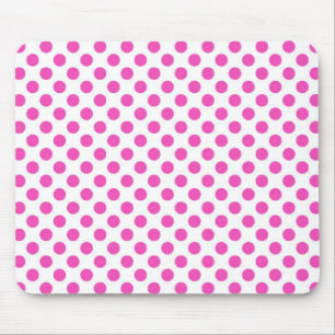 rosa polka dots i vit muspad musmatta