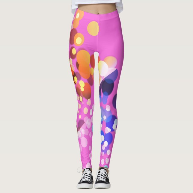 Rosa polka dots leggings (Framsida)
