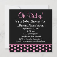 Rosa Polka dots Little Girl Baby Shower