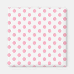 Rosa polka dots magnet