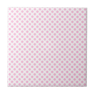 Rosa Polka dots med Anpassadets bakgrund Kakelplatta