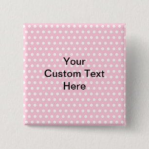 Rosa polka dots, med anpassningsbarsvarttext knapp