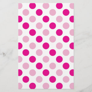 Rosa polka dots mönster brevpapper