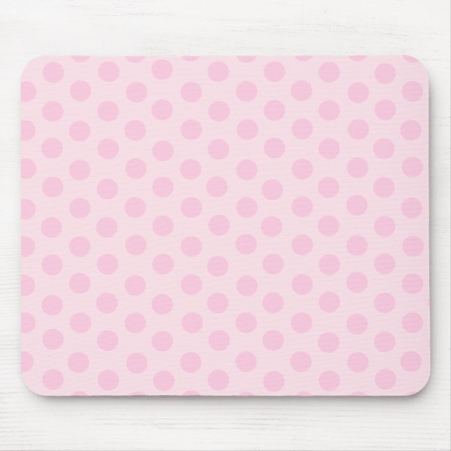 Rosa Polka dots Mouse Pad Musmatta (Framsidan)
