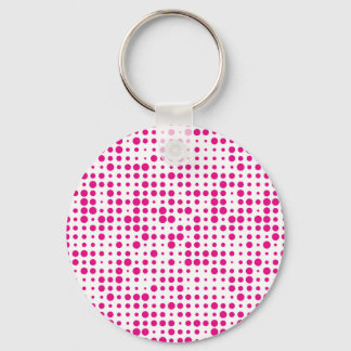 Rosa Polka dots Nyckelring