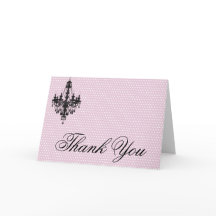 Rosa polka dots och svart ljuskrona