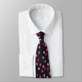 Rosa Polka dots på Black Slips