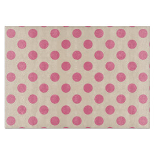 Rosa polka dots på grädde
