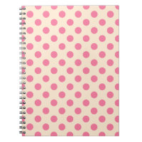 Rosa polka dots på grädde